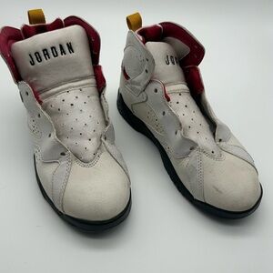 Air Jordan 7 Cardinal High-Top White Red Sneakers SIze 3 Y